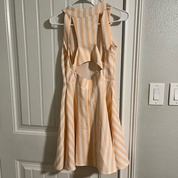 Forever 21 NWT peach striped skater dress - Picture 2 of 3